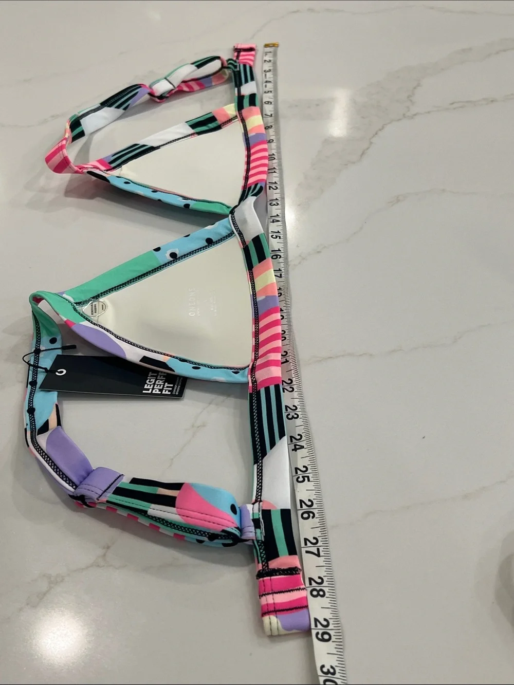 ONEONE Geometric Pink & Mint Triangle Bikini Set size Large